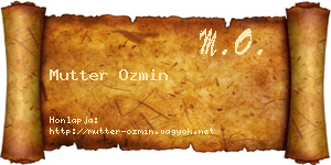 Mutter Ozmin névjegykártya